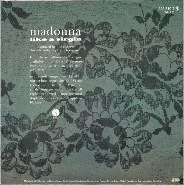 Madonna : Like A Virgin (7", Single)