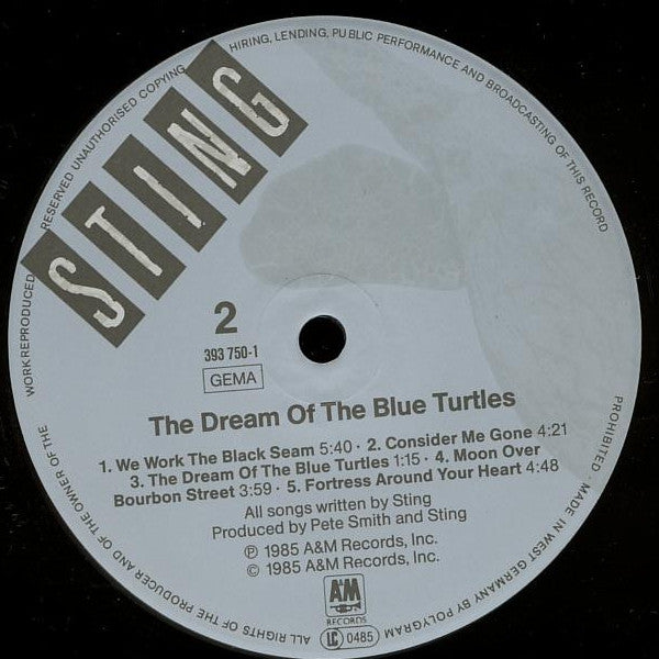 Sting : The Dream Of The Blue Turtles (LP, Album)