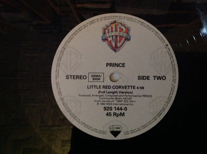 Prince : 1999 / Little Red Corvette (12", Single, RE, Whi)