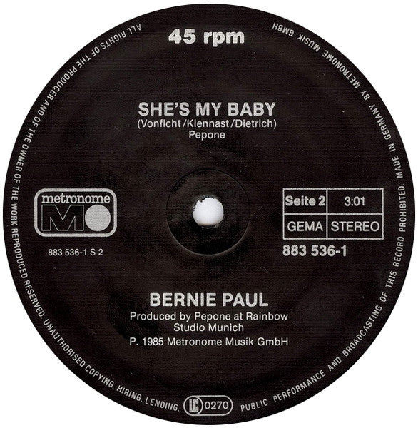 Bernie Paul : Attenzione! Go Go Radio (12", Maxi)