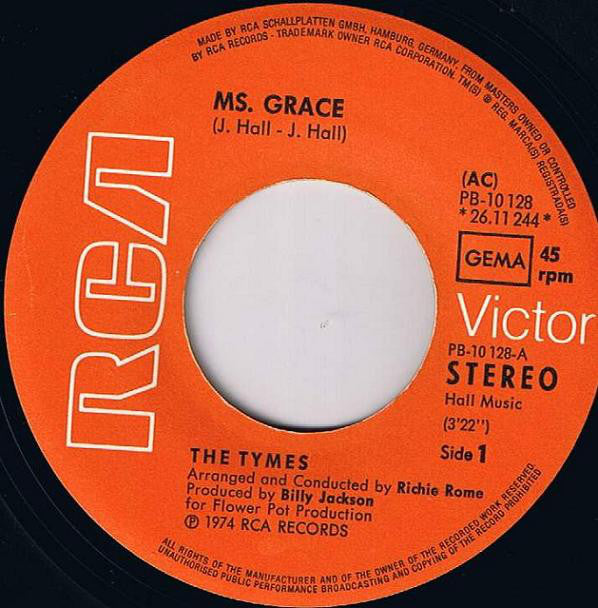 The Tymes : Ms. Grace (7", Single)