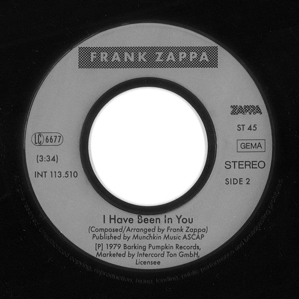 Frank Zappa : Bobby Brown (7", Single, RE)