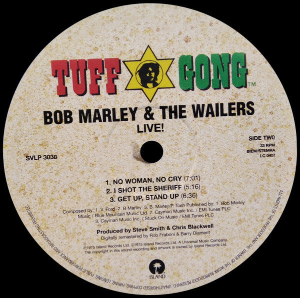 Bob Marley & The Wailers : Live! (LP, Album, Ltd, RE, 180)