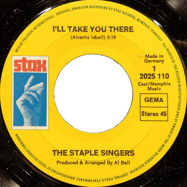 The Staple Singers : I'll Take You There (7", Single)