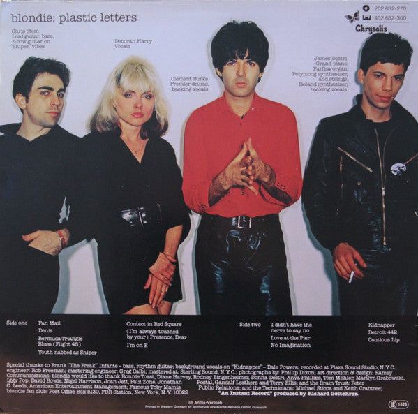 Blondie : Plastic Letters (LP, Album, RE)