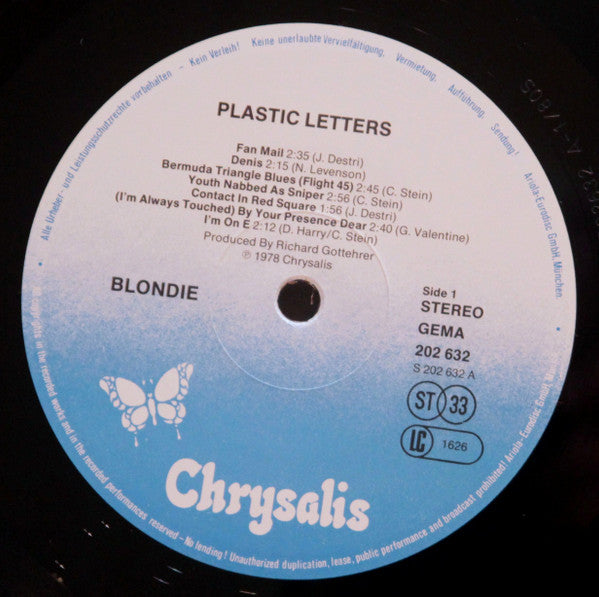 Blondie : Plastic Letters (LP, Album, RE)