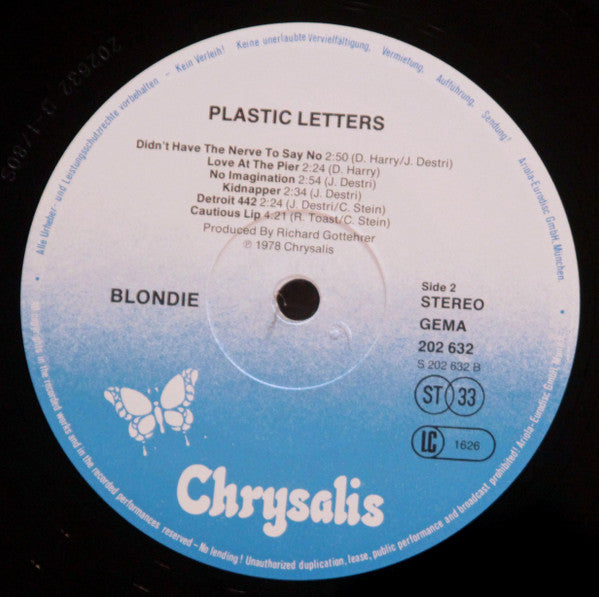 Blondie : Plastic Letters (LP, Album, RE)