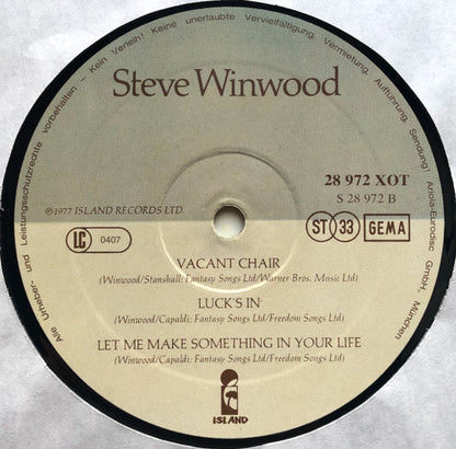 Steve Winwood : Steve Winwood (LP, Album)