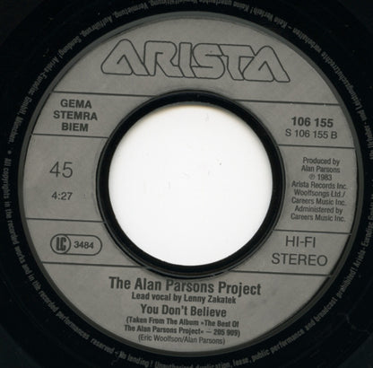 The Alan Parsons Project : Don't Answer Me (7", Single)