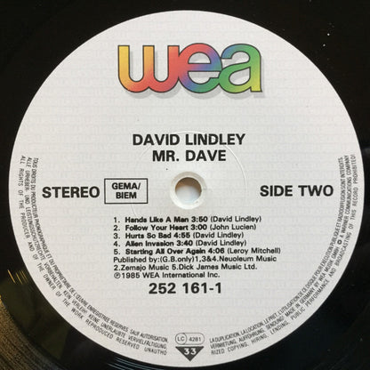 David Lindley : Mr. Dave (LP, Album)