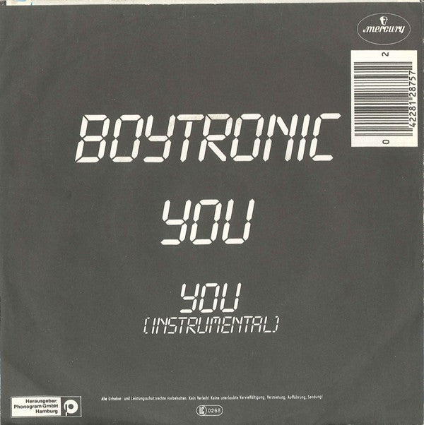 Boytronic : You (7", Single)