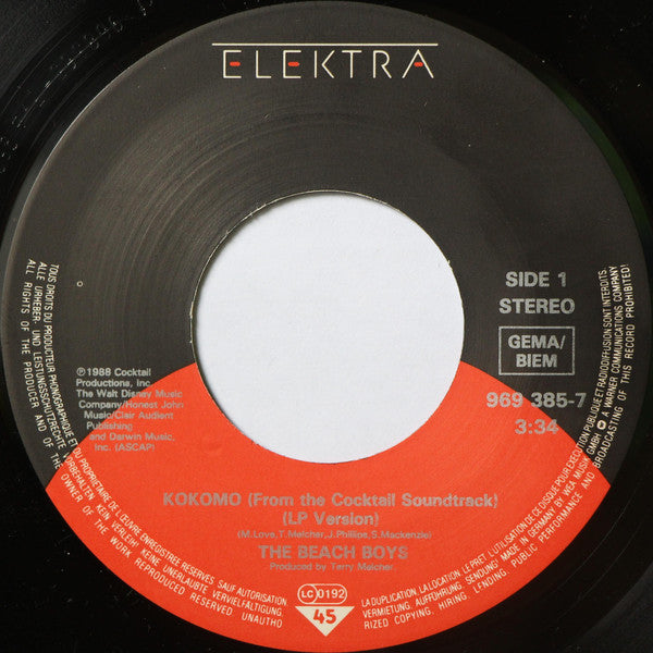 The Beach Boys : Kokomo (7", Single)