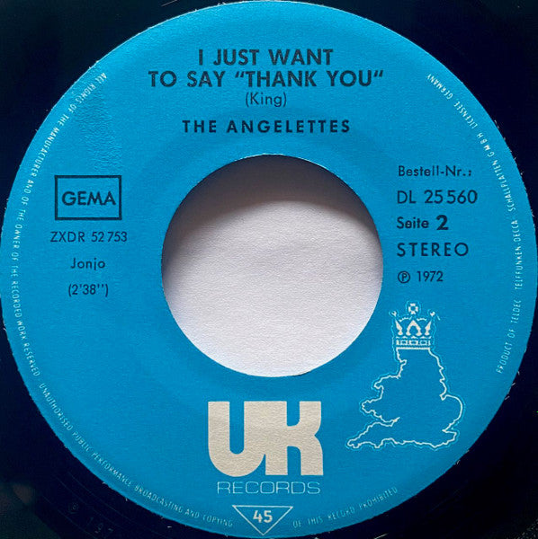 The Angelettes : Do You Love Me ? (7", Single)