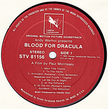 Claudio Gizzi : Andy Warhol's Dracula (LP)