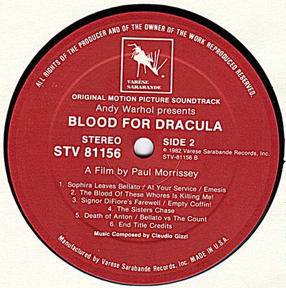 Claudio Gizzi : Andy Warhol's Dracula (LP)