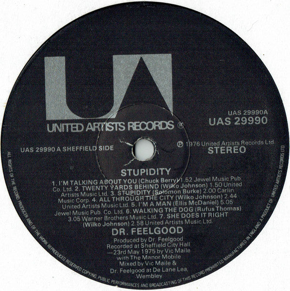 Dr. Feelgood : Stupidity (LP, Album)