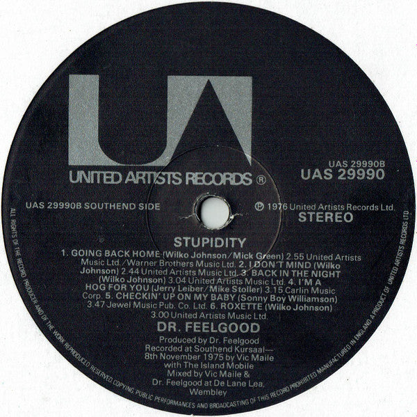 Dr. Feelgood : Stupidity (LP, Album)