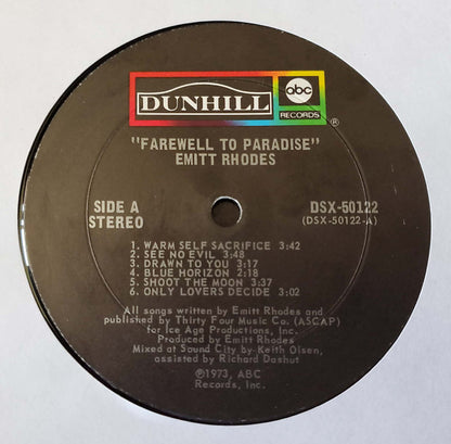 Emitt Rhodes : Farewell To Paradise (LP, Album, Pit)