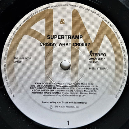 Supertramp : Crisis? What Crisis? (LP, Album)