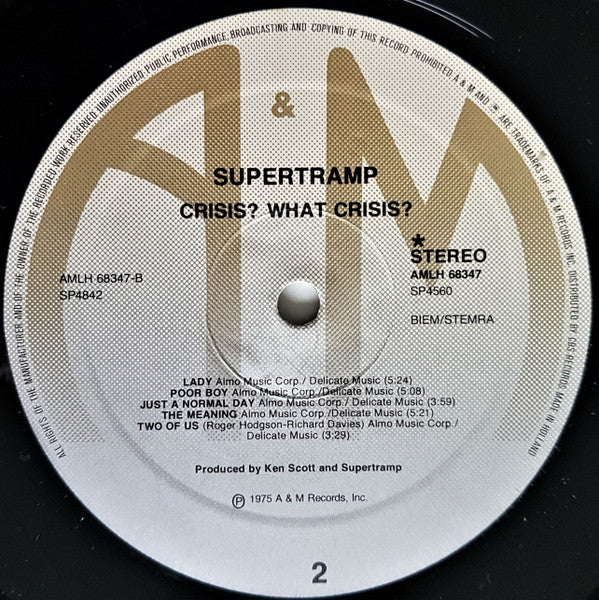 Supertramp : Crisis? What Crisis? (LP, Album)