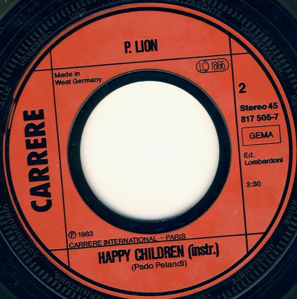 P. Lion : Happy Children (7", Single)