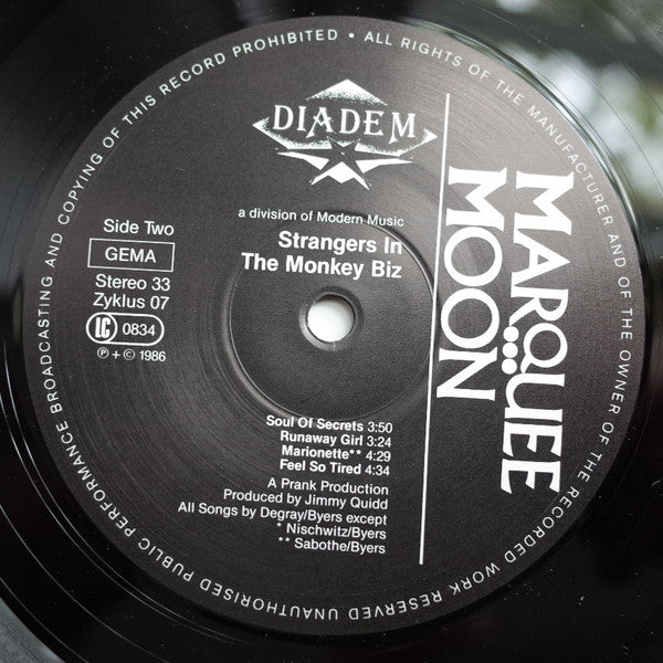 Marquee Moon : Strangers In The Monkey Biz (LP, Album)