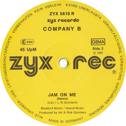 Company B : Fascinated (Remix) / Jam On Me (Remix) (12")