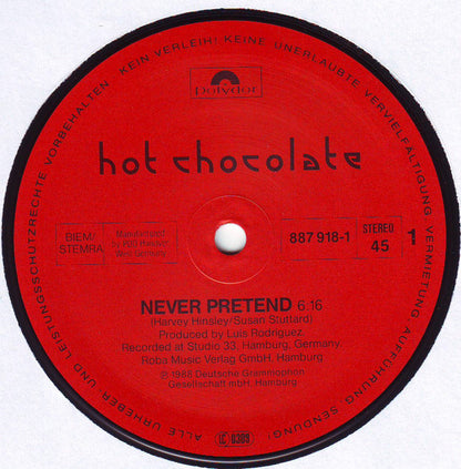 Hot Chocolate : Never Pretend (12", Maxi)