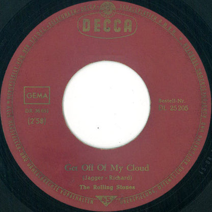 The Rolling Stones : Get Off Of My Cloud (7", Single)