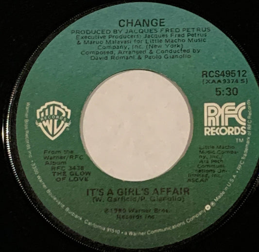 Change : Searching / It's A Girl's Affair (7", Win)