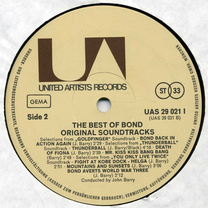 Various : The Best Of Bond - The Original Soundtrack Themes (LP, Comp, RE)