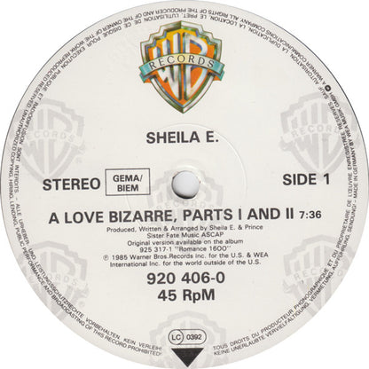 Sheila E. : A Love Bizarre (12", Single)