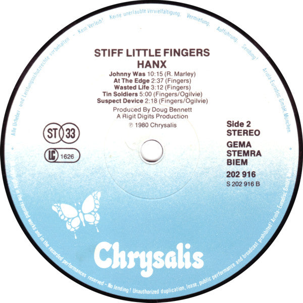 Stiff Little Fingers : Hanx! (LP, Album, RE)