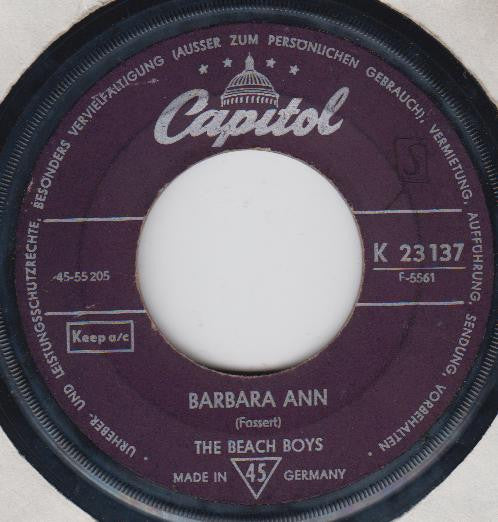 The Beach Boys : Barbara Ann (7", Single)