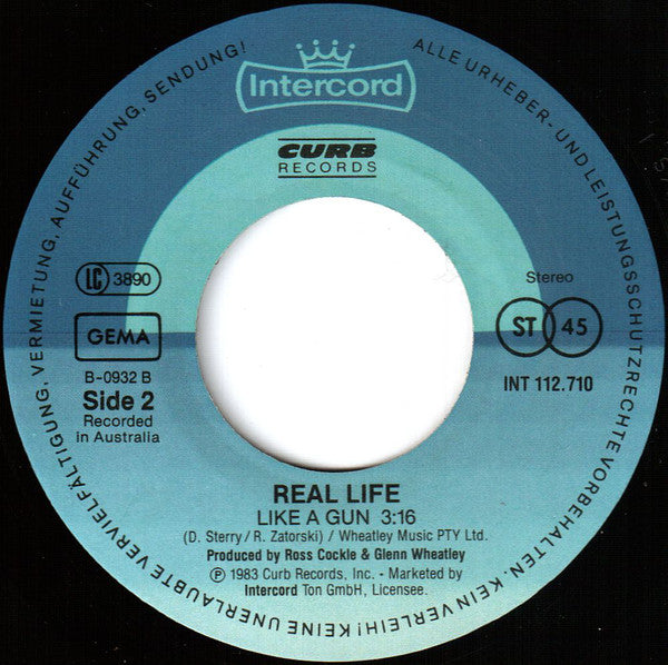 Real Life : Send Me An Angel (7", Single)