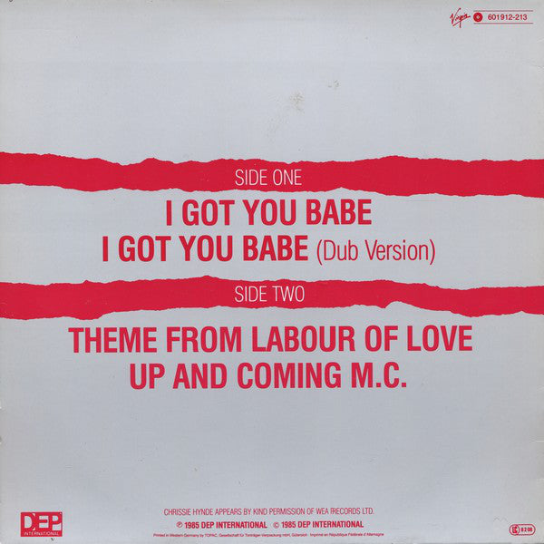 UB40 : I Got You Babe (12", Maxi)