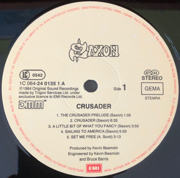 Saxon : Crusader (LP, Album, Gat)