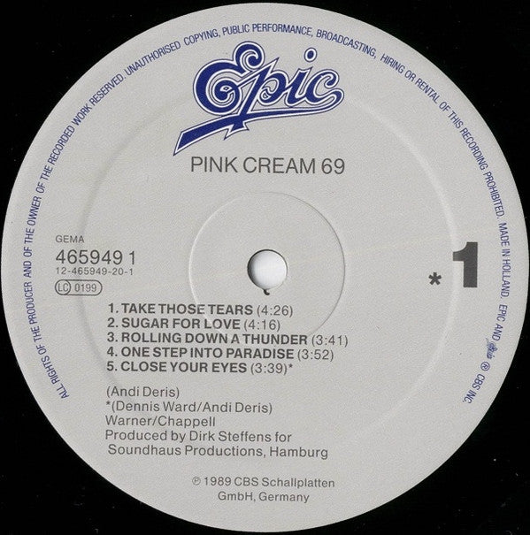 Pink Cream 69 : Pink Cream 69 (LP, Album)