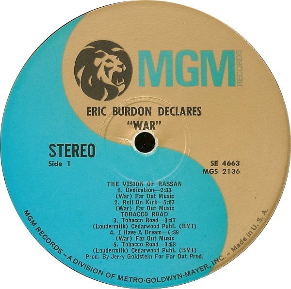 Eric Burdon & War : Eric Burdon Declares "War" (LP, Album, MGM)