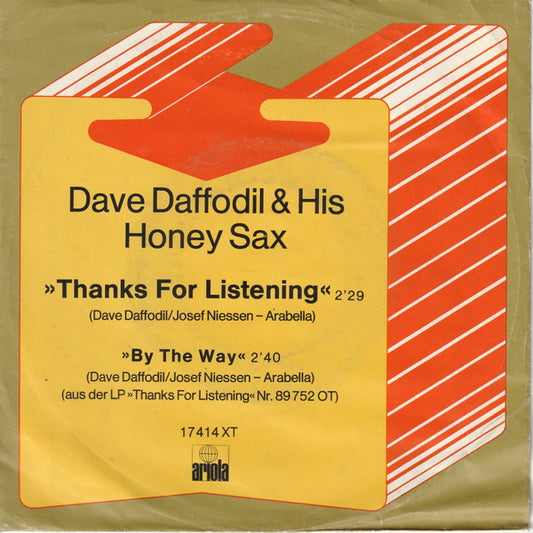 Dave Daffodil : Thanks For Listening (7", Single, Promo)