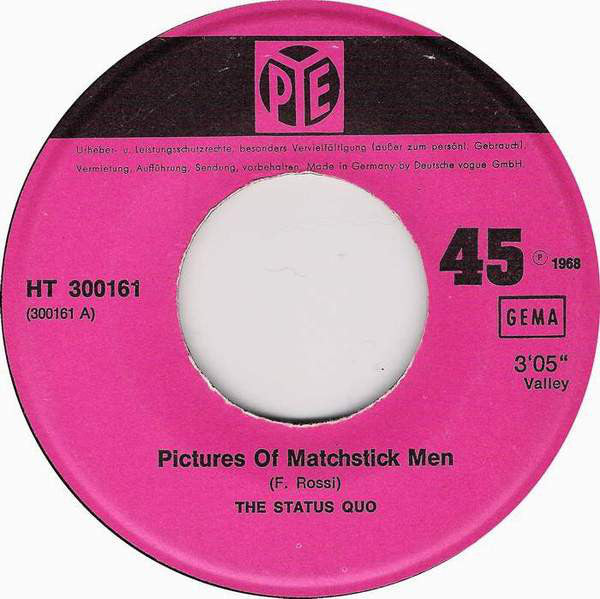 The Status Quo* : Pictures Of Matchstick Men (7", Single)