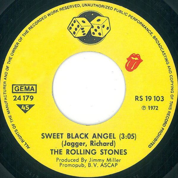 The Rolling Stones : Tumbling Dice / Sweet Black Angel (7", Single)