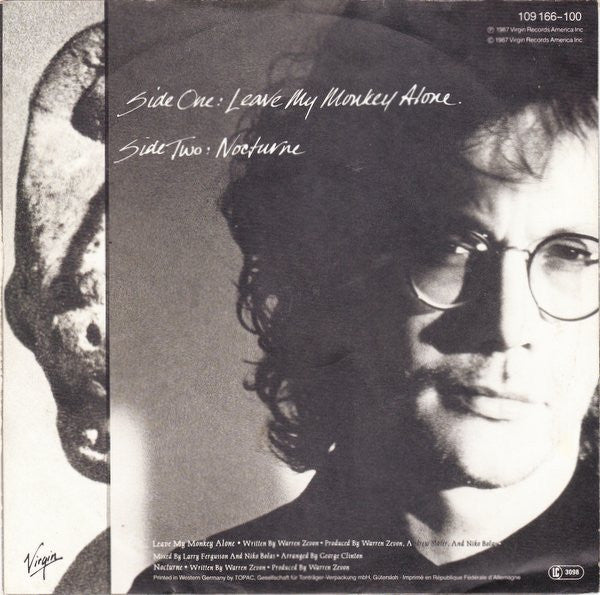 Warren Zevon : Leave My Monkey Alone (7", Single)