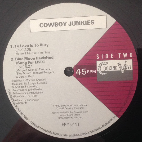 Cowboy Junkies : Blue Moon Revisited (Song For Elvis) (12", Single)