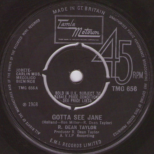 R. Dean Taylor : Gotta See Jane (7", Single, Pus)