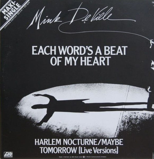 Mink DeVille : Each Word's A Beat Of My Heart (12", Maxi, Ltd)