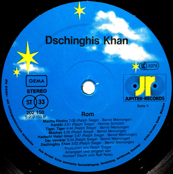 Dschinghis Khan : Rom (LP, Album, Gat)