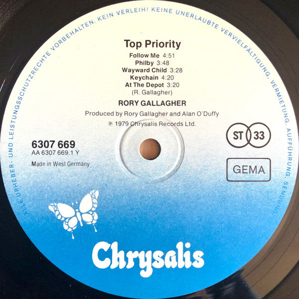 Rory Gallagher : Top Priority (LP, Album)