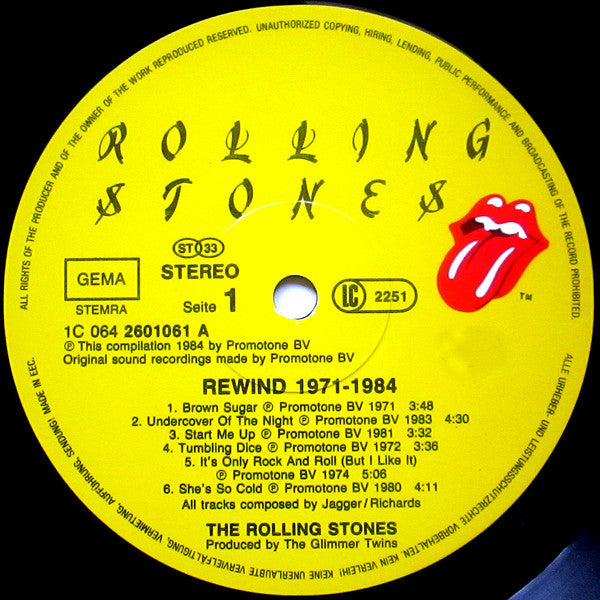 The Rolling Stones : Rewind (1971-1984) (LP, Comp)