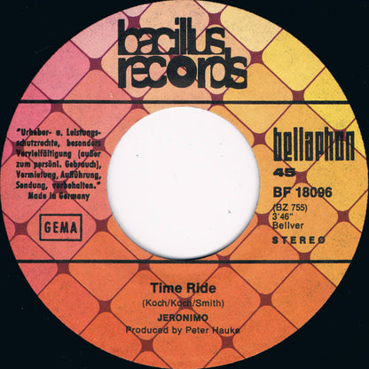 Jeronimo (2) : Time Ride / Sunshine (7", Single)